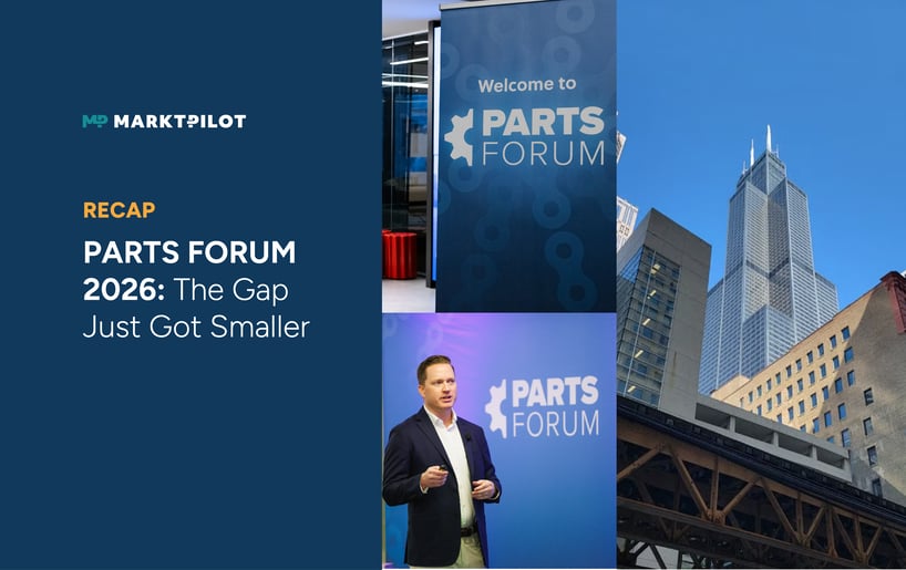 Image Collage with Chicago Towers, Wade Holeman & PARTS FORUM logo