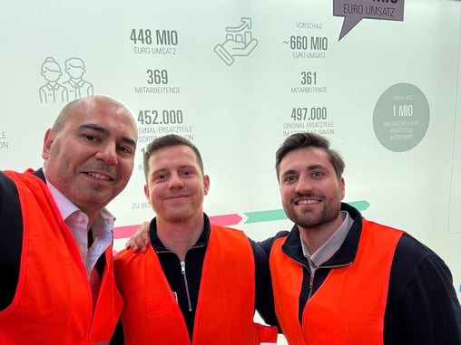 Jonas Hildebrand, Stefan Sandulescu and Moritz Mangold at Ersatzteiltagung (ETT)