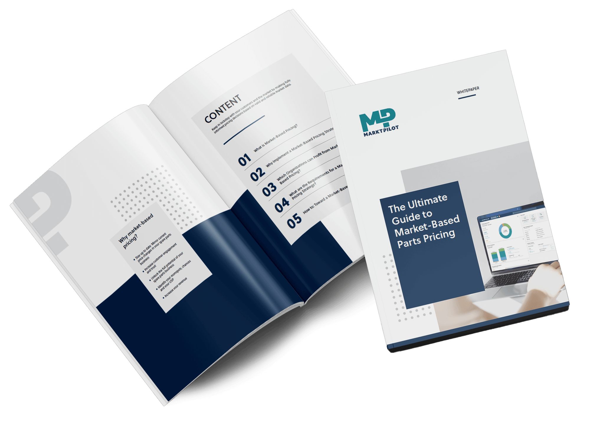 Mock Up for the Whitepaper The ultimate Guide to marked-based Parts-Pricing
