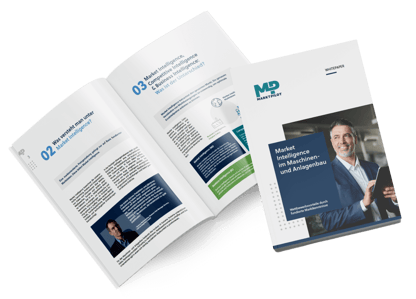 Offenes und geschlossenes Whitepaper zum Thema Price Intelligence mit einem Mann auf dem Cover.