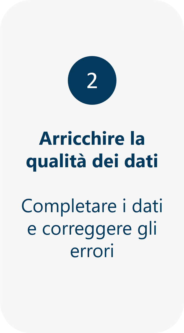 Arricchire la qualità dei dati